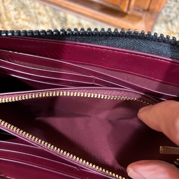 Coach Canvas and Leather Zip around wallet/clutch. - Picture 7 of 9